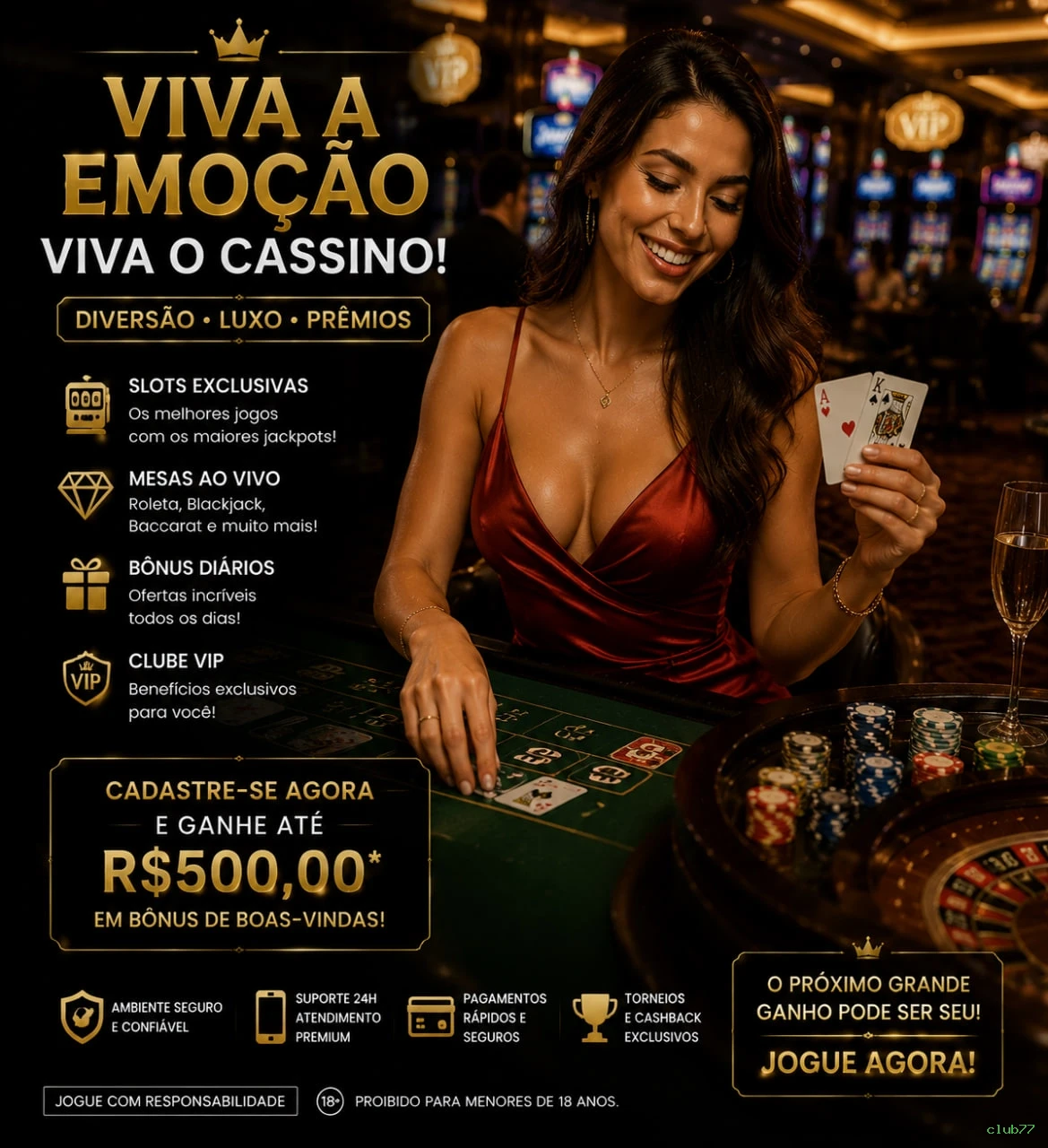 Cashback VIP club77 - reembolso semanal